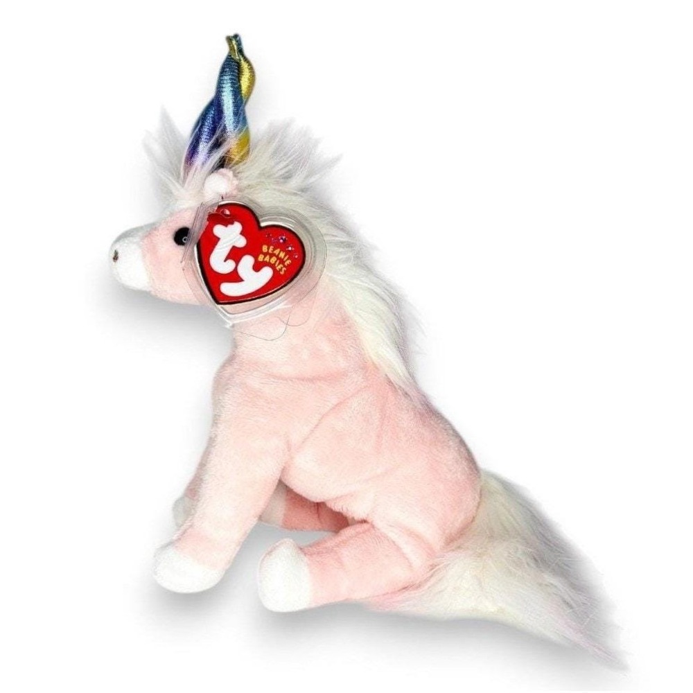 Charmer the Unicorn | Pastel Rainbow Dreamer | Mint Heart Tag TY Beanie Baby - Picture 6 of 7